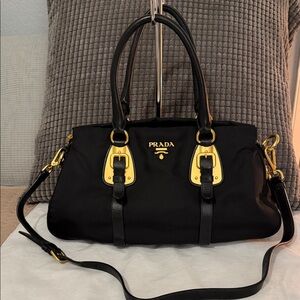 Authentic Prada Tessuto Nylon Leather 2 way bag